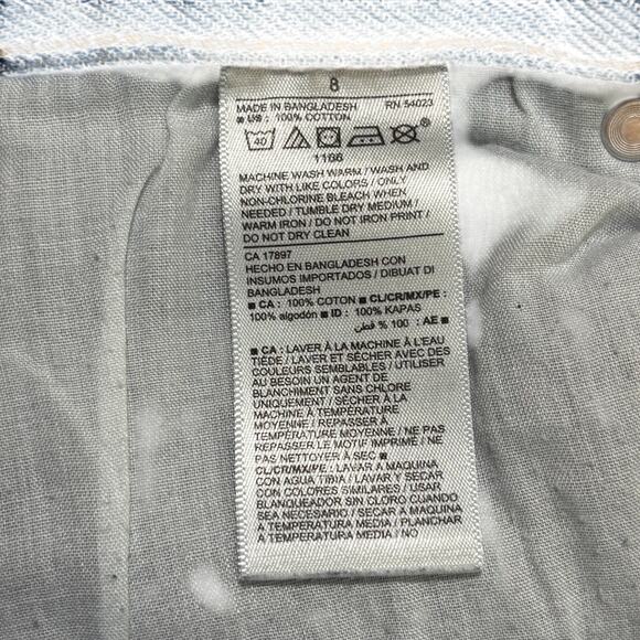 Old Navy cut offs shorts hi rise cotton blue denim size 8 classic USA pockets - Picture 6 of 6